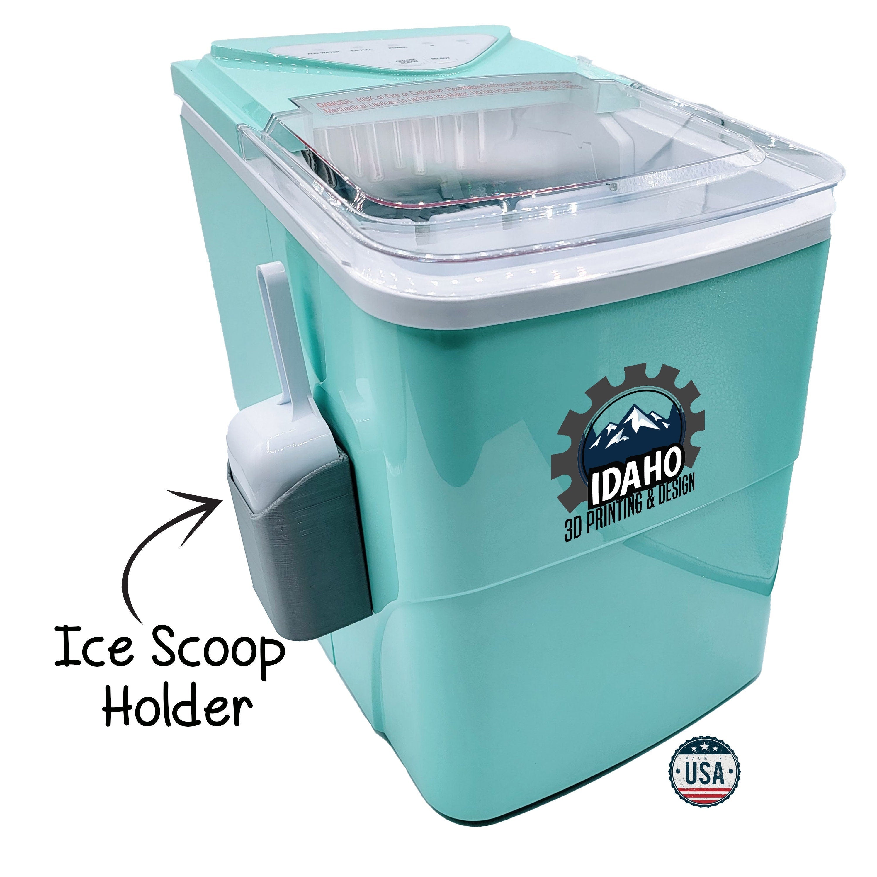 Ice Scoop Holder - Fits Various Countertop Ice Makers *Does not